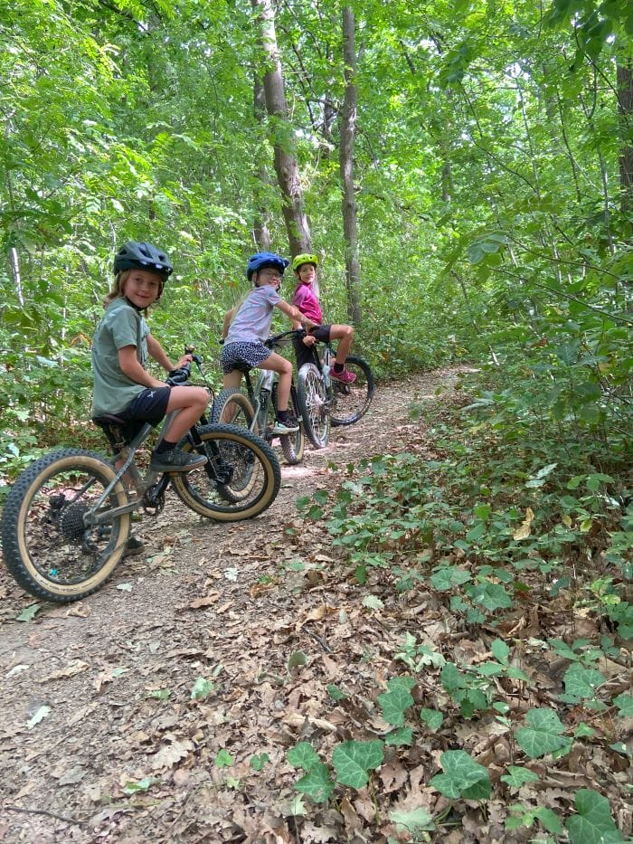 resize 2 Kids mountain biking skills session during MTB connect program
