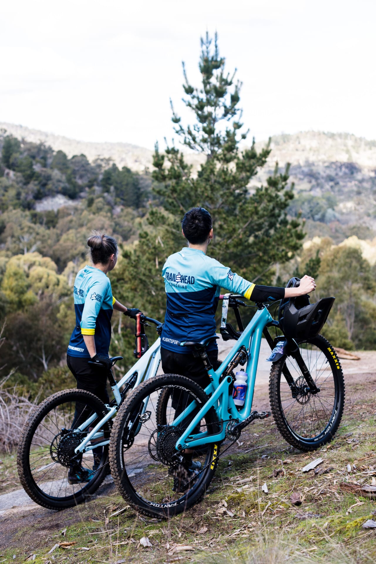 MTB Women mountain biking retreat group on trail