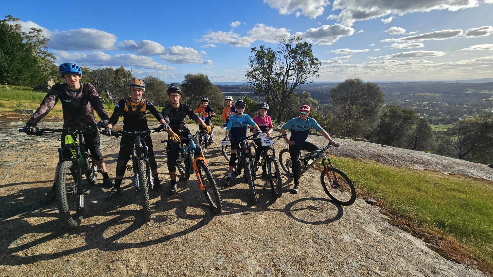 Mountain bike squad training session during autumn and winter in Victoria